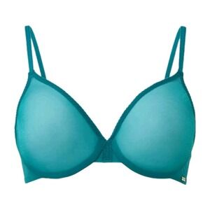 NWT Gossard Bra Lingerie Glossies Sheer Fern Green Size‎ 32C 6271